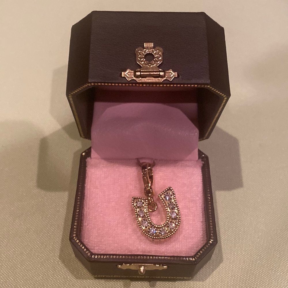 New juicy couture horseshoe cubic zirconium charm!